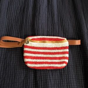 Clare V raffia fanny